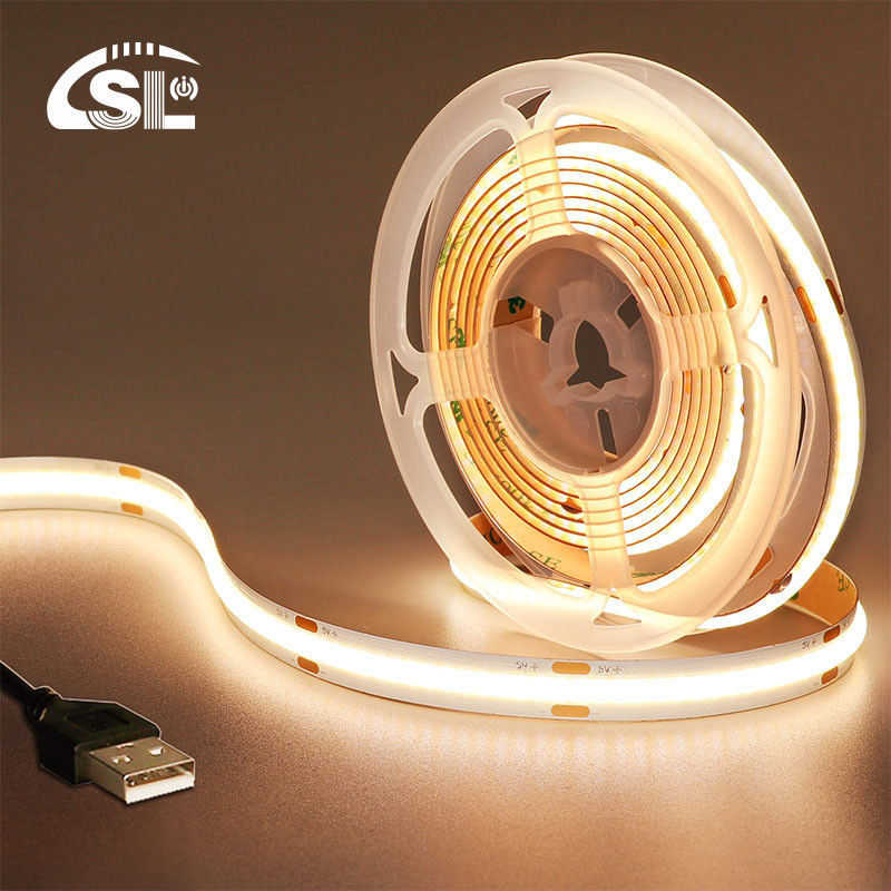DC 24V impermeabile 5V 8mm 320leds 1cm One Cut 4000K naturale flessibile COB LED Strip Light