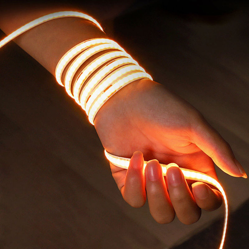 Supporto Dimmer Alta luminosità 8mm10mm 320leds 3000k-6500k COB LED Strip Light con 3-