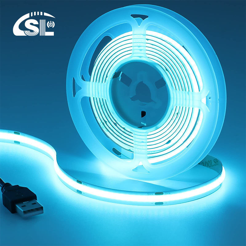 12v24v 8mm 320leds Ice-Blue flessibile COB Led Strip Light per l'illuminazione e la progettazione di circuiti