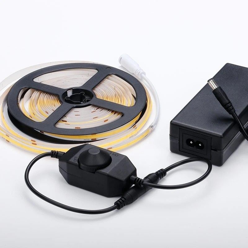 CCT COB LED Strip Light DC12V24V 8mm10mm larghezza 608leds 3000K 6500K per la decorazione interna