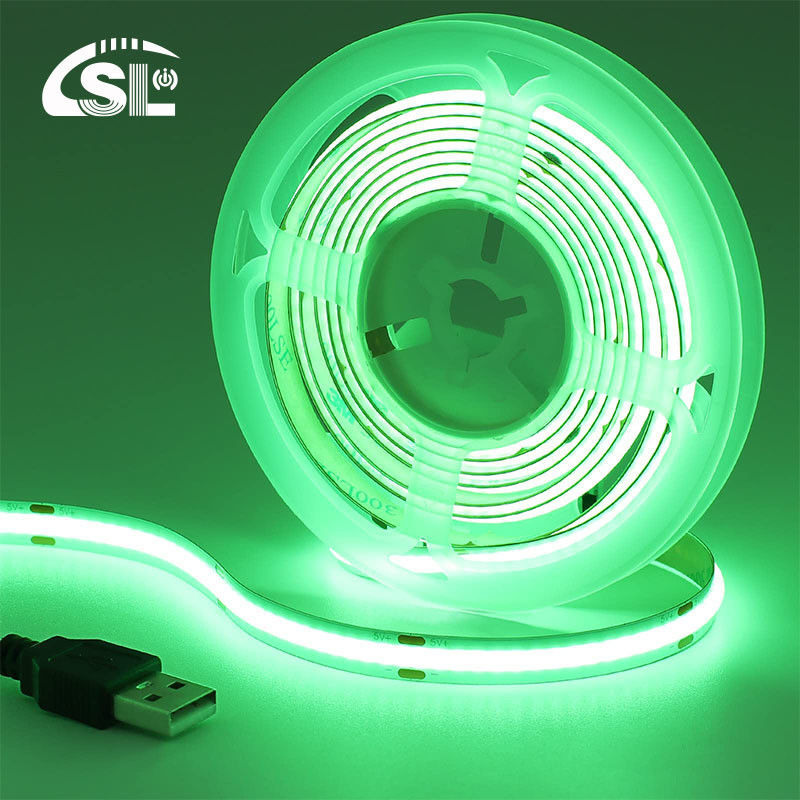 Green COB LED Strip Light 8mm 320leds 12v24v per esterno e interno
