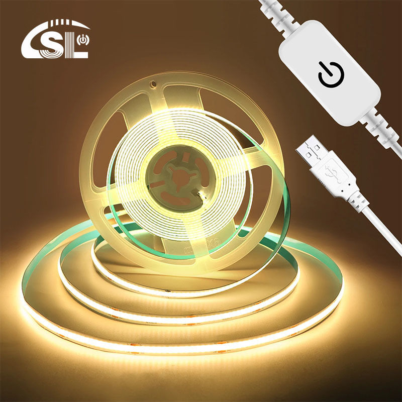 5V DC Input Copper Material COB 320LED IP20 Ra 90 LED Light Strip per l'illuminazione domestica