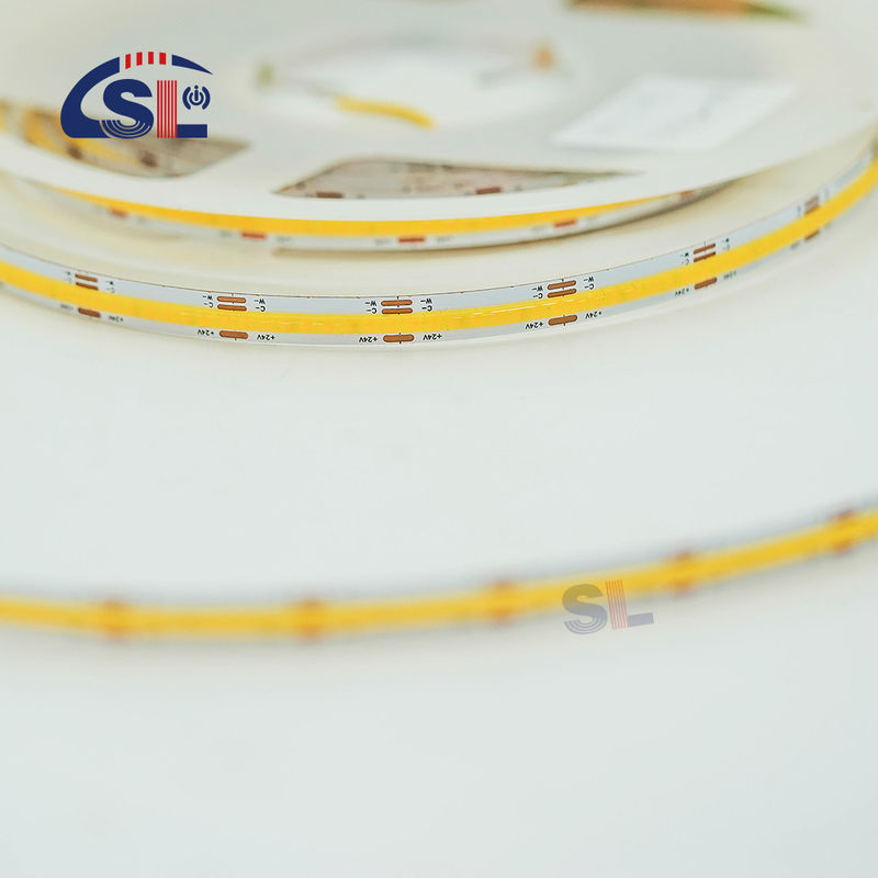 Non impermeabile 24v COB 320Ds 8mm Ra 80 CCT Tricolor Cob LED Light Strip