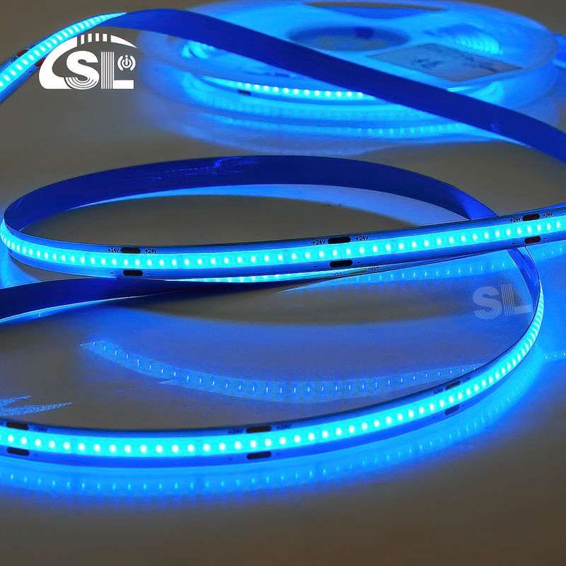 Alta luminosità DC12V24V COB blu ghiaccio luce a striscia a LED per hotel e decorazioni interne