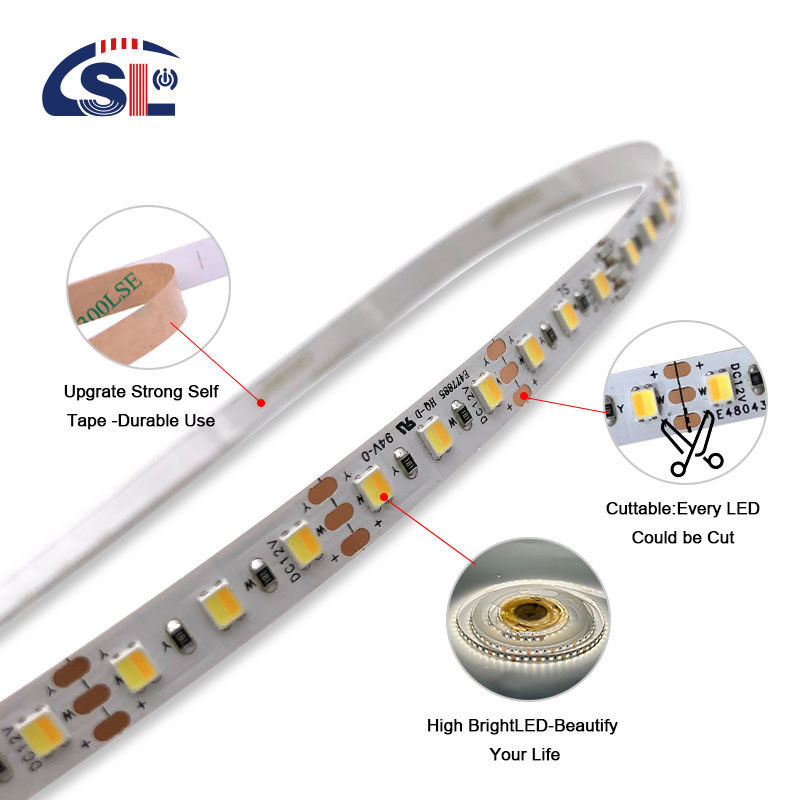 2835 CCT LED Strip 120Leds/m Doppio colore bianco Temperatura regolabile Nastro flessibile