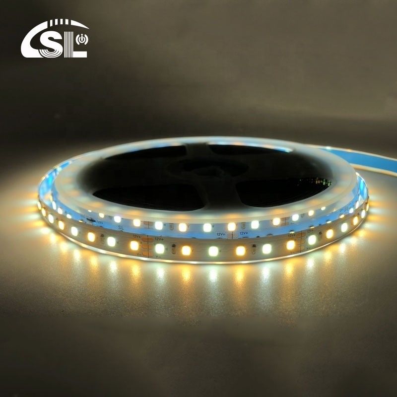 Hotel CCT 12V24V 8mm 120leds 3000K-6500K Caldo Bianco-Bianco Doppio Colore 35Copper SMD2835 LED Strip Light IP20