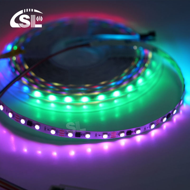 12V WS2811 60Leds Magic Digital Multi Color 5050 RGB LED Strip indirizzabile Pixel Caldo Bianco IP20 Controller Decor