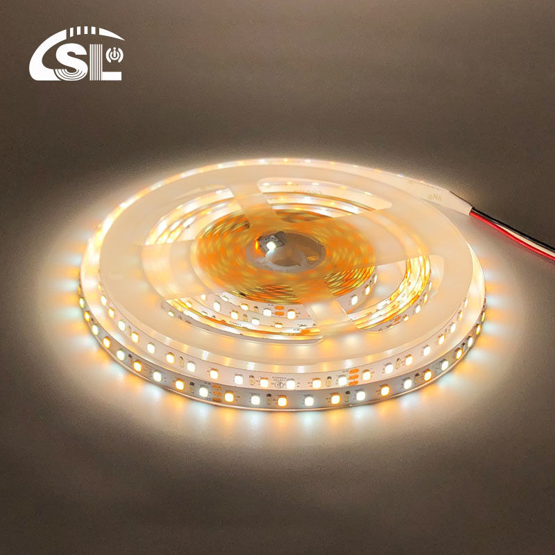 CCT Alta luminosità 8mm 120LED 3000K-6500K doppio colore SMD2835 LED Strip Light con 3-