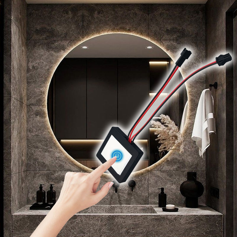 Max. 3A Switch sensore tocco corrente per specchio 50*46*10mm Dimensione del prodotto Smart LED Light