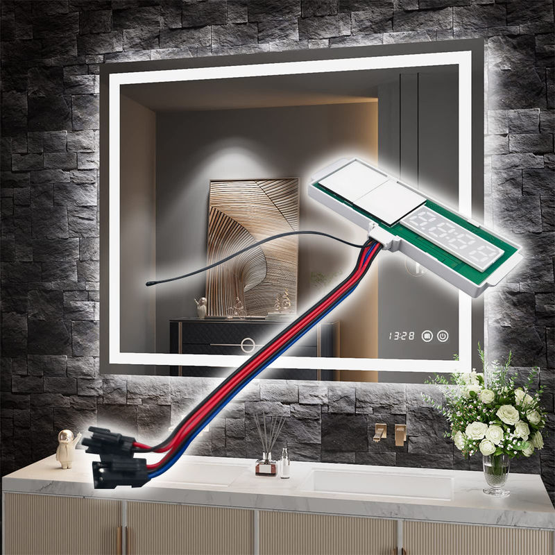 Defogger per specchi a LED con display di temperatura e tempo Sensore tattile interruttore dimmer senza step 5A 60W