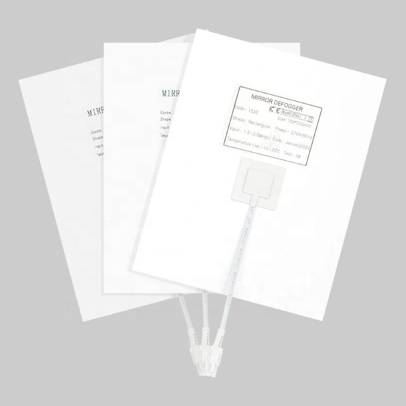 Forma quadrata Illuminato Film Antifoggio Per Specchio In Bagno 300mm*500mm 220-240V/50-60HZ