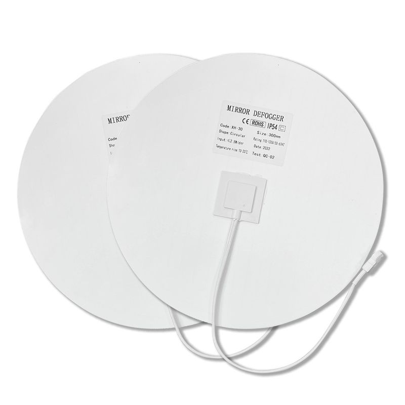 Film di riscaldamento in PET anti-nebbia per specchi d'albergo con dimensioni rotonde regolabili e potenza di uscita di 12w