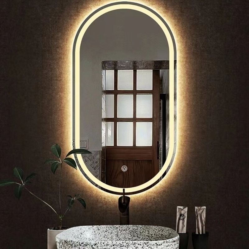 Hotel Casa Decorazione bagno LED Illuminato Tricolore Luci impermeabile Vanità Specchio
