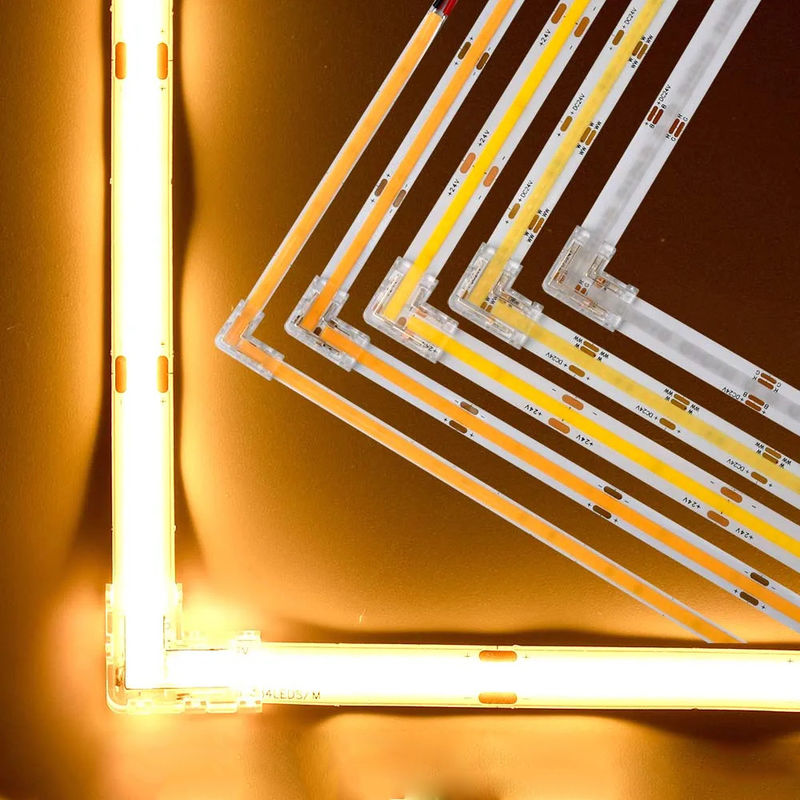 90 gradi L forma di cristallo Buckle per COB LED Strip connettore senza soluzione di continuità 2/3pin 5/8/10mm